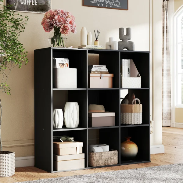 9 Cube Wooden Organizer Shelf