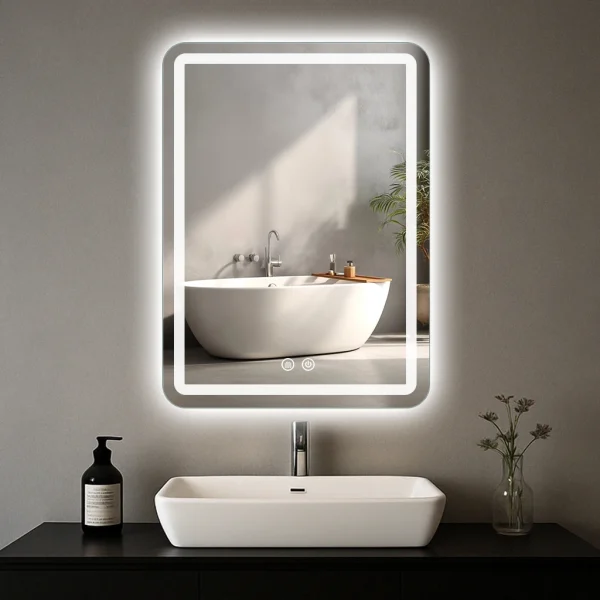 20x28 inch LED Mirror with Backlit Lights Fogless