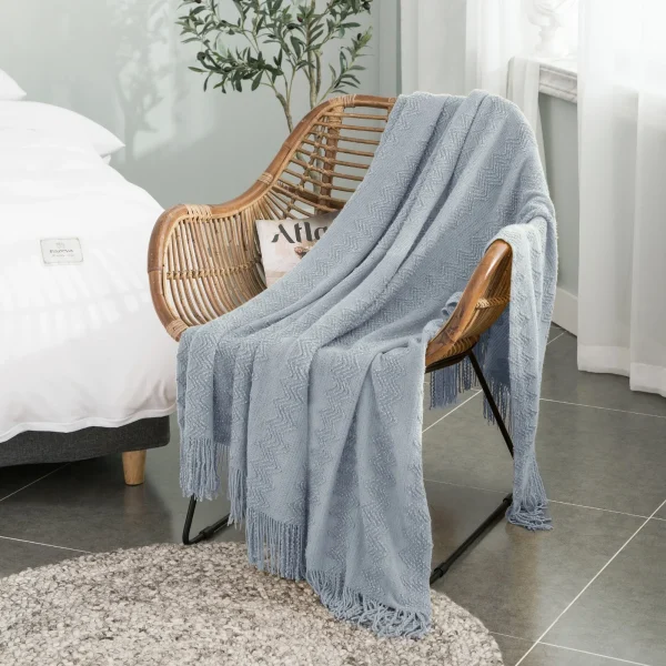 Knitted Throw Blanket 60x80