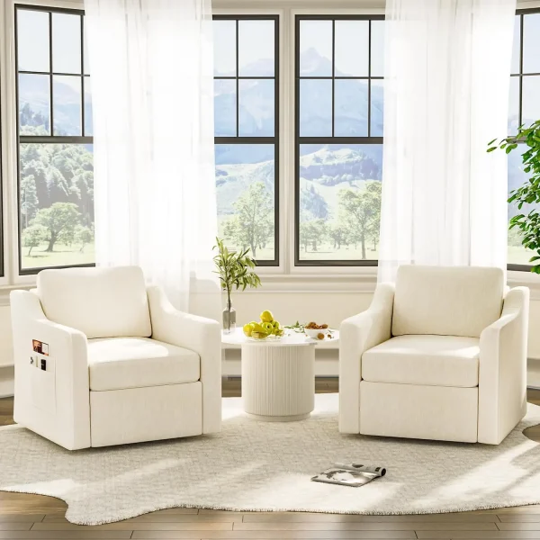 360° Swivel Accent Chair Set of 2