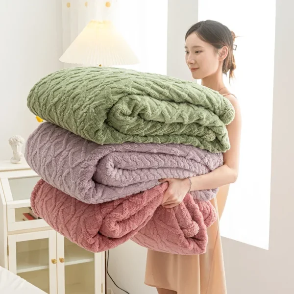 Thick Lamb Wool Sherpa Fleece Blanket