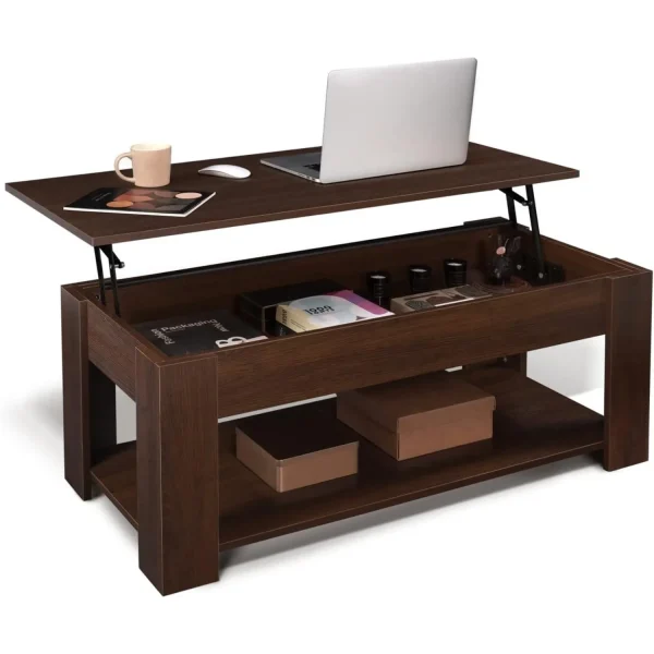 41" Lift Top Coffee Table with Hidden Storage