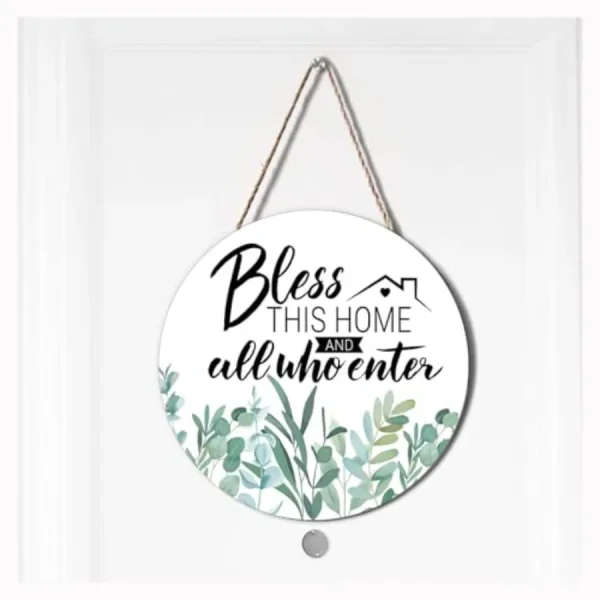 Round Wooden Decor Sign
