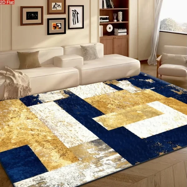Modern Abstract Block Art Area Rug