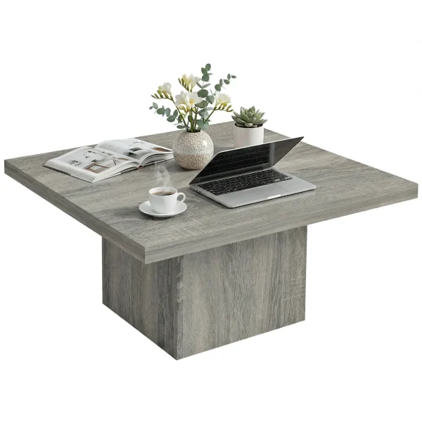 Square Wood Grain Coffee Table